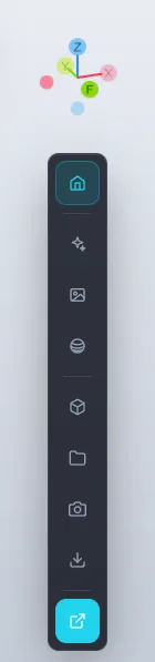 The tool rail on the right edge of the screen